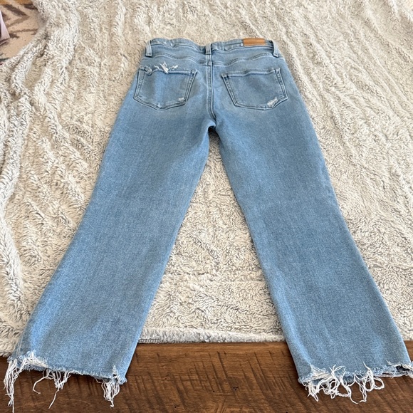 PAIGE Light Blue Flared Jeans - Picture 4 of 5